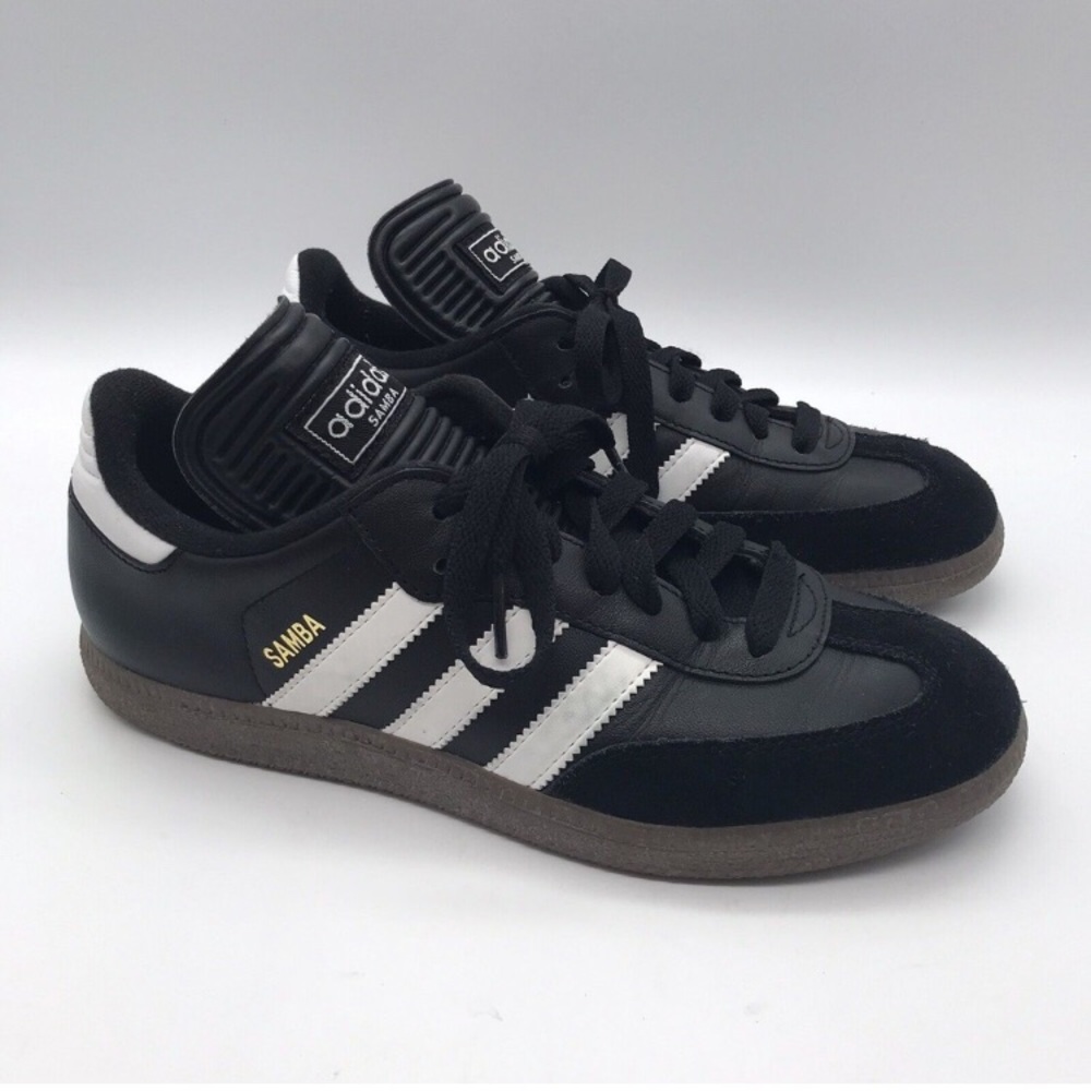 adidas Samba Classic Mens 6.5 Shoes Black Gum Sole Indoor Soccer Sneakers